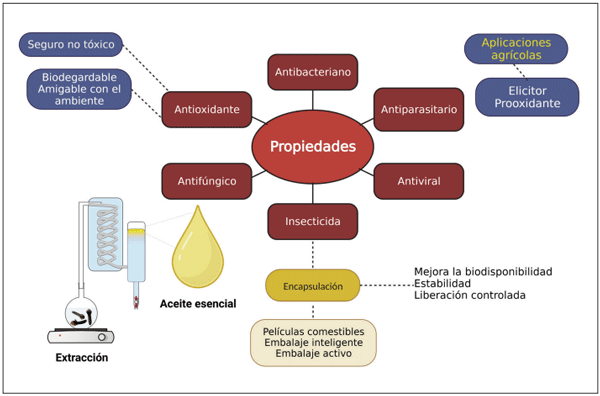 Figura 1. Propiedades de los aceites esenciales.