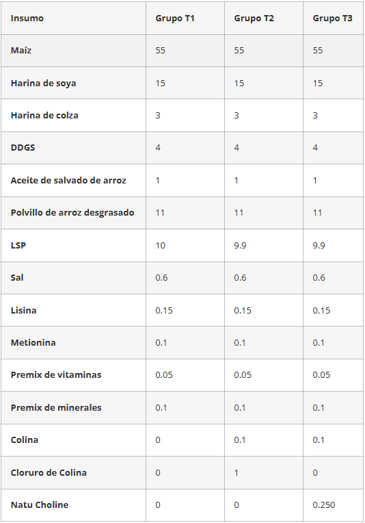 Efecto del uso de colina natural en la ingesta de alimento, el peso corporal y el índice de conversión alimenticia en pollos de engorde comparado con cloruro de colina - Image 2