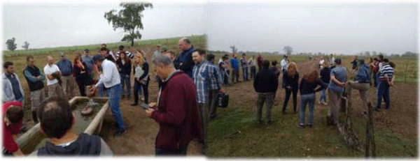 Figura 5: Jornada de capacitaciones en campos de los productores del grupo de Cambio Rural.