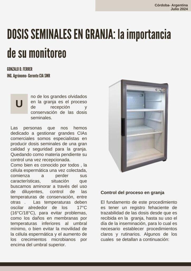 Monitoreo de dosis en Granja - Recepción y control - 1