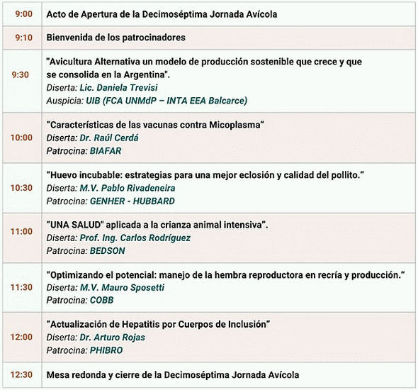 Argentina - Sostenibilidad en la avicultura. 17ª Jornada Avícola - Image 1