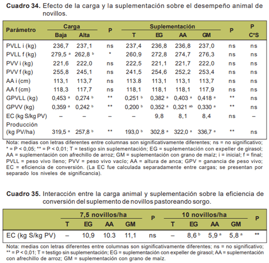 Evaluación de novillos sobre sorgo forrajero con distintas cargas y tipos de suplementación - Sistemas de engorde de novillos sobre verdeos anuales estivales en la región de basalto - Image 32